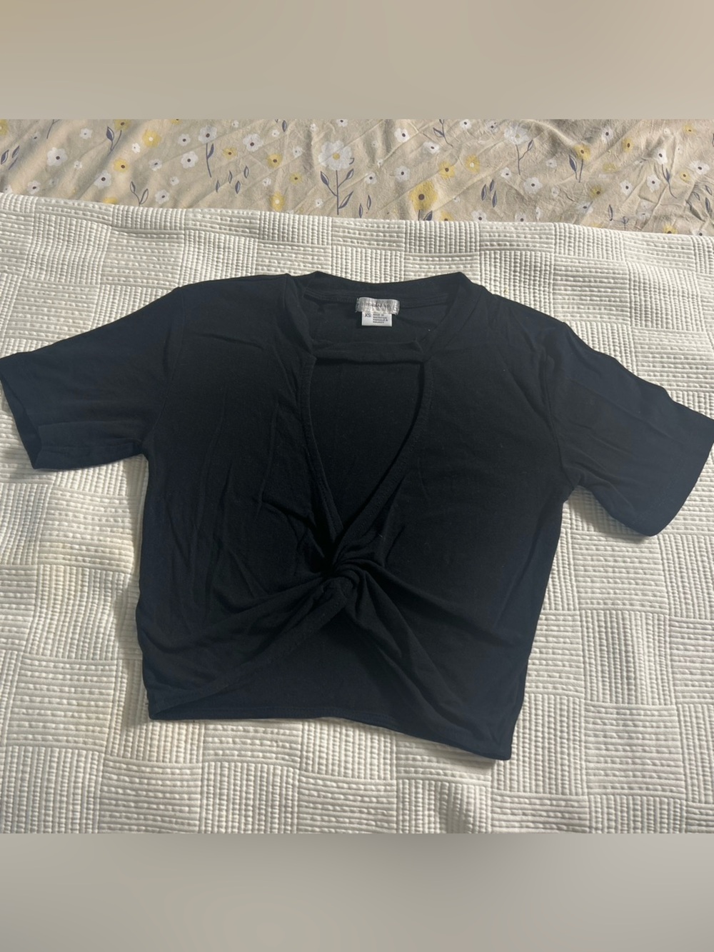 Black Twist-Front Women's shirt